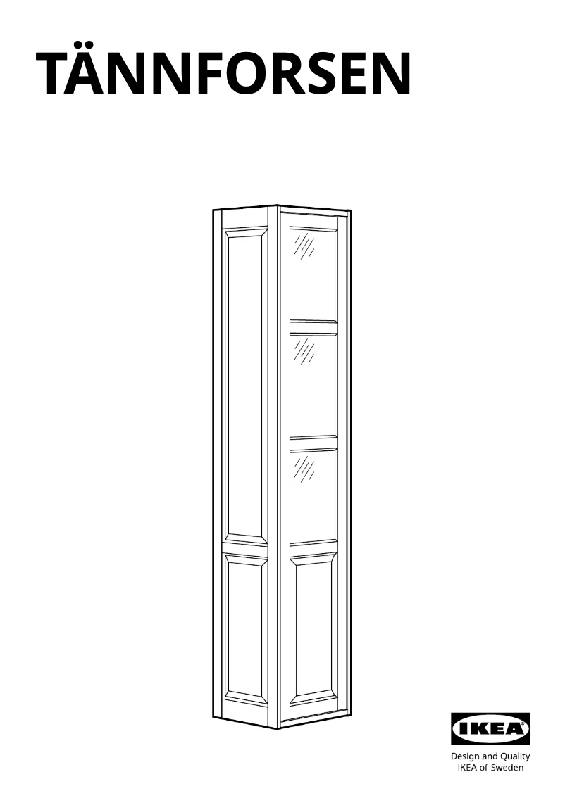 Imagen de la primera página del manual del dispositivo TÄNNFORSEN 705.354.28