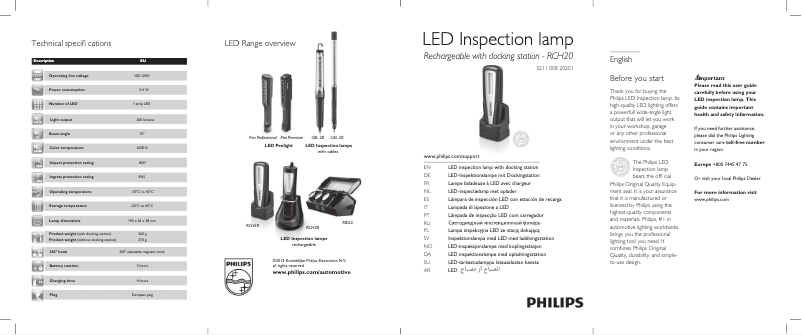 Page n°1 - Manuel utilisateur Philips LPL12X1