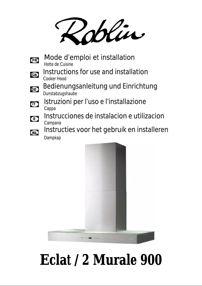 Página 1 del manual Manual de usuario Roblin Eclat /2 900 Murale