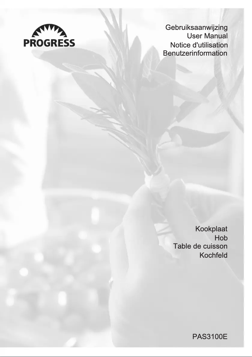 Page n°1 - Manuel utilisateur Progress PAS3100E