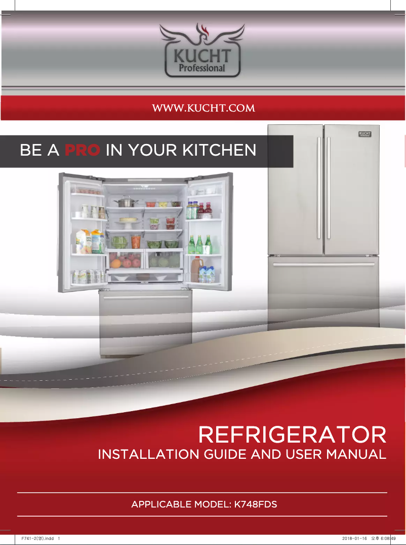 Page 1 de la notice Manuel utilisateur Kucht K748FDS