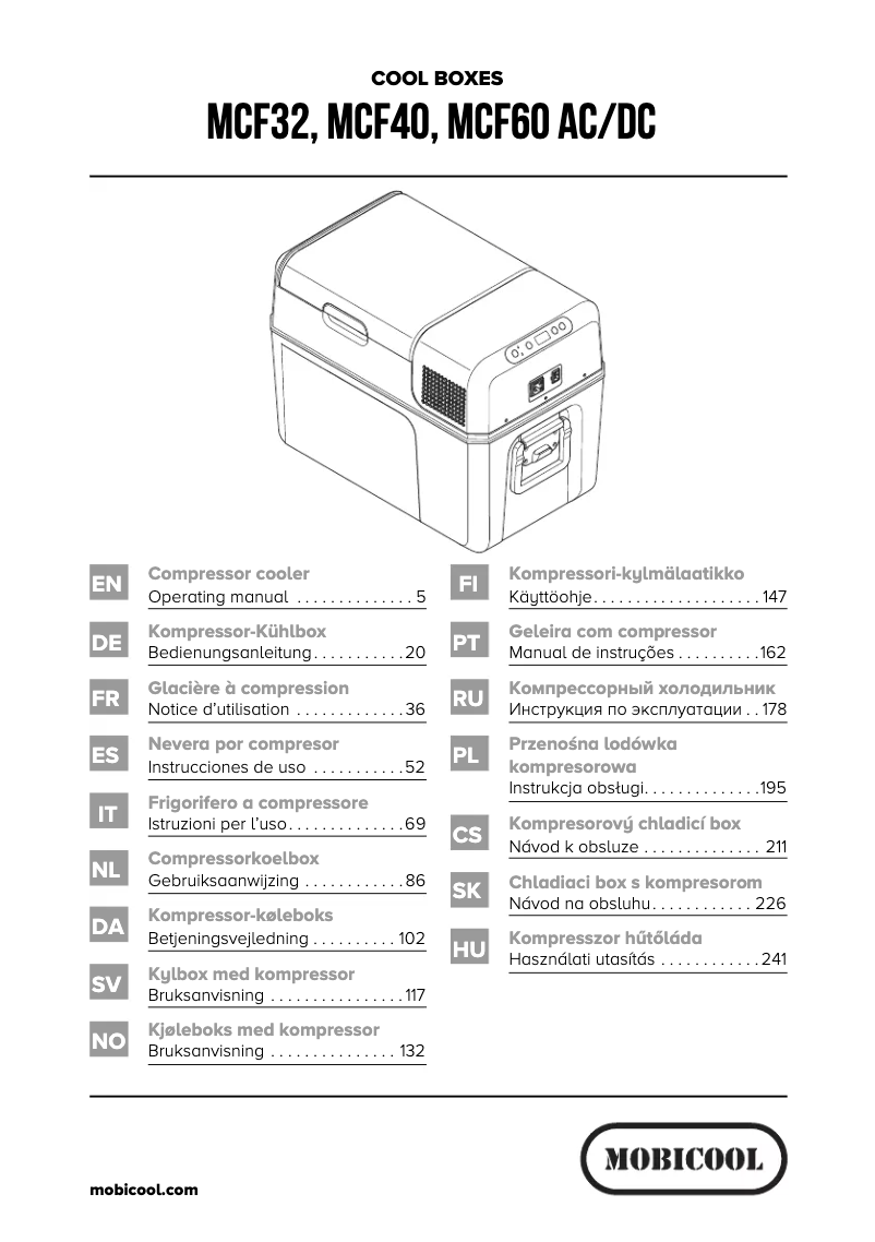 Page n°1 - Manuel utilisateur Mobicool MCF60