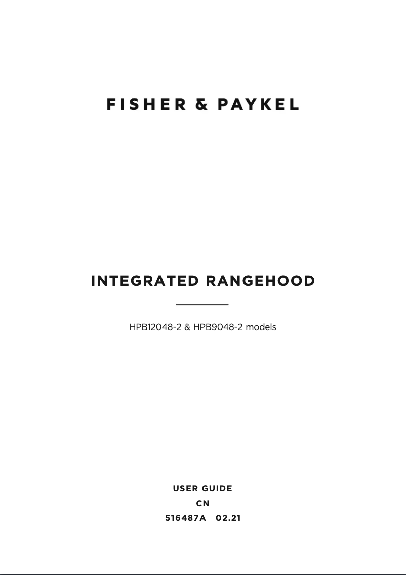 Page 1 de la notice Manuel utilisateur Fisher & Paykel HPB9048-2