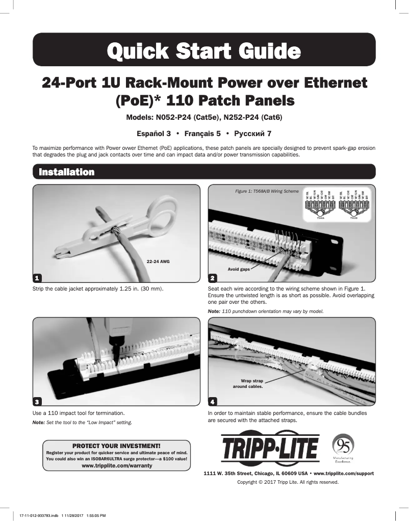 Page 1 de la notice Manuel utilisateur Tripp Lite N252-P24