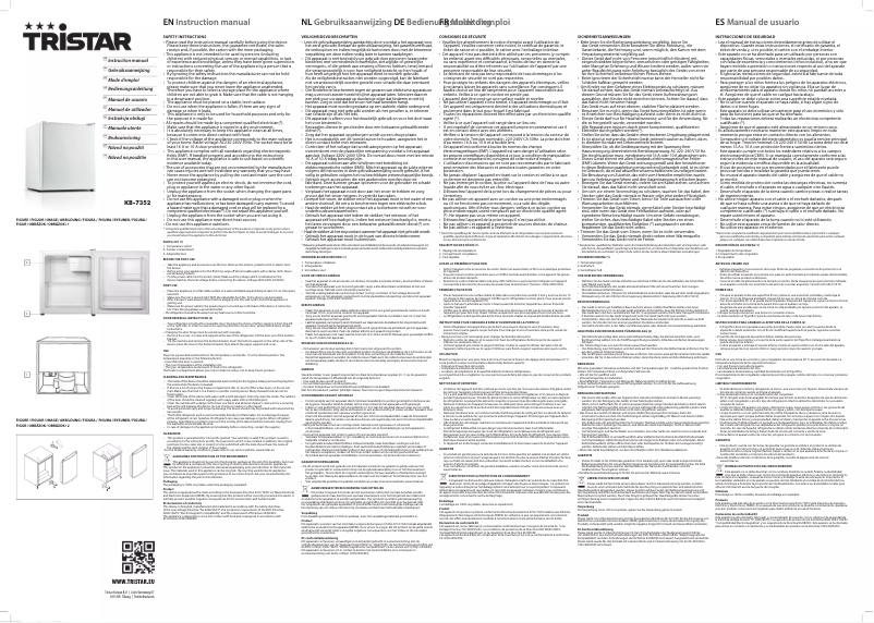 Page 1 de la notice Manuel utilisateur TriStar KB-7352