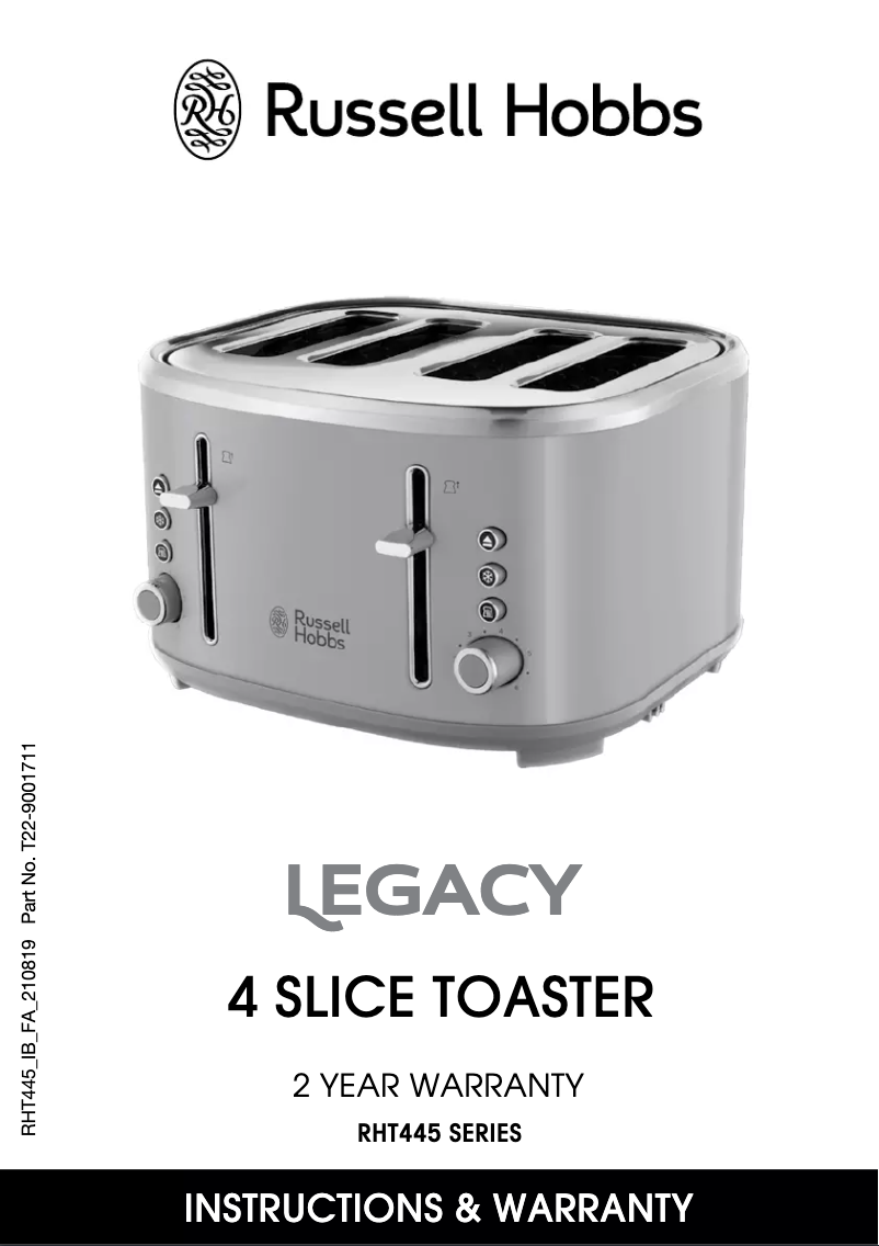 Page 1 de la notice Manuel utilisateur Russell Hobbs Legacy RHT445