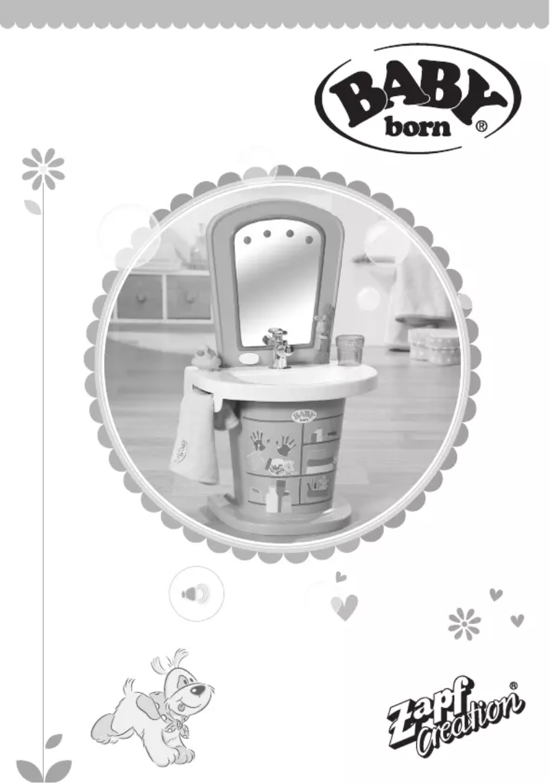 Page 1 de la notice Manuel utilisateur BABY born interactive Wash Basin