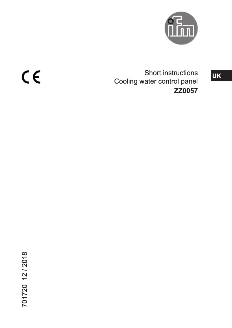 Page 1 de la notice Manuel utilisateur IFM ZZ0057