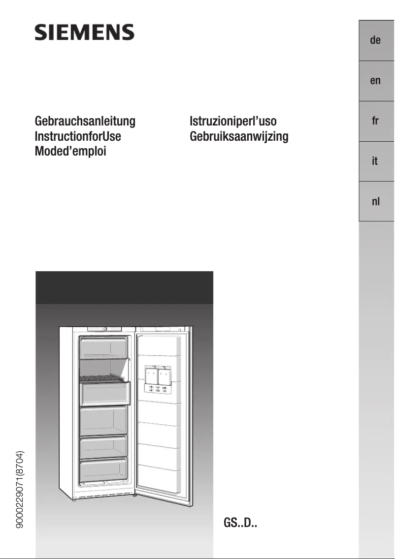 Page n°1 - Manuel utilisateur Siemens GS26DN10