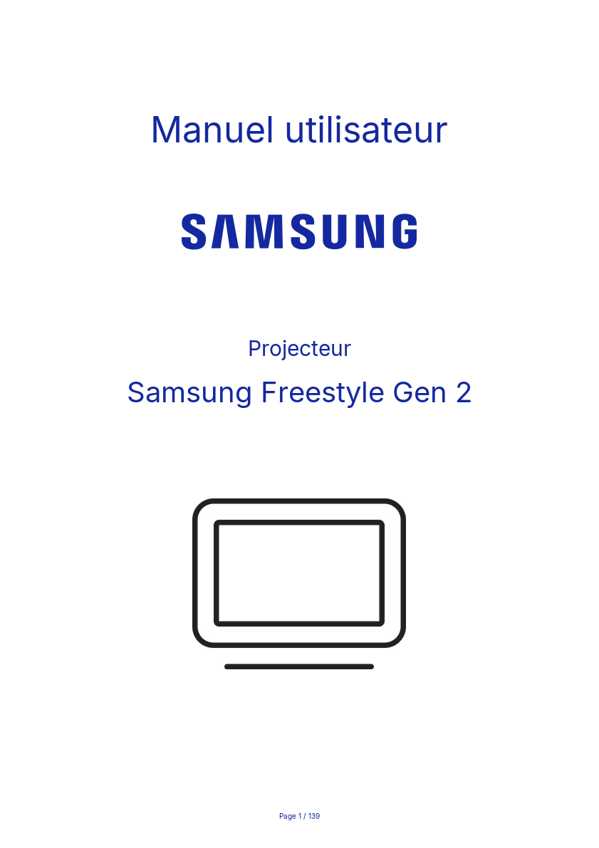 Page n°1 - Manuel utilisateur Samsung Freestyle Gen 2