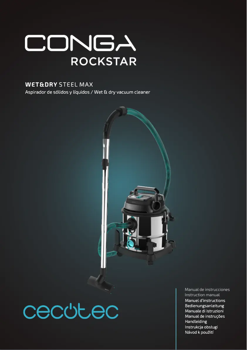 Image de la première page du manuel de l'appareil Conga Rockstar Wet & Dry Steel Max