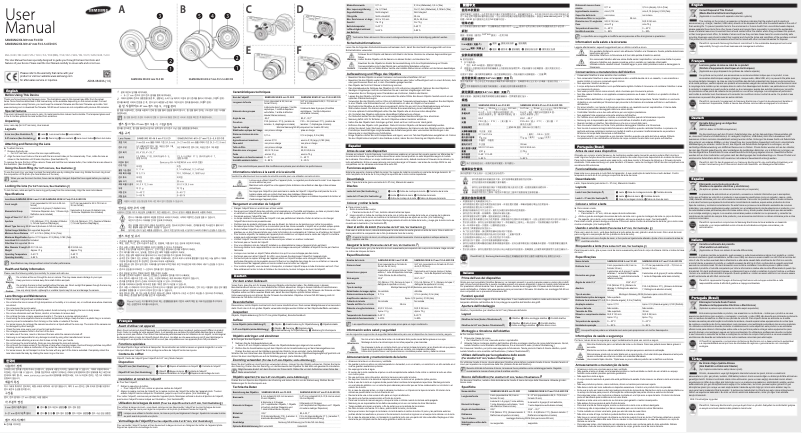 Image de la première page du manuel de l'appareil NX-M 9 mm F3.5 ED