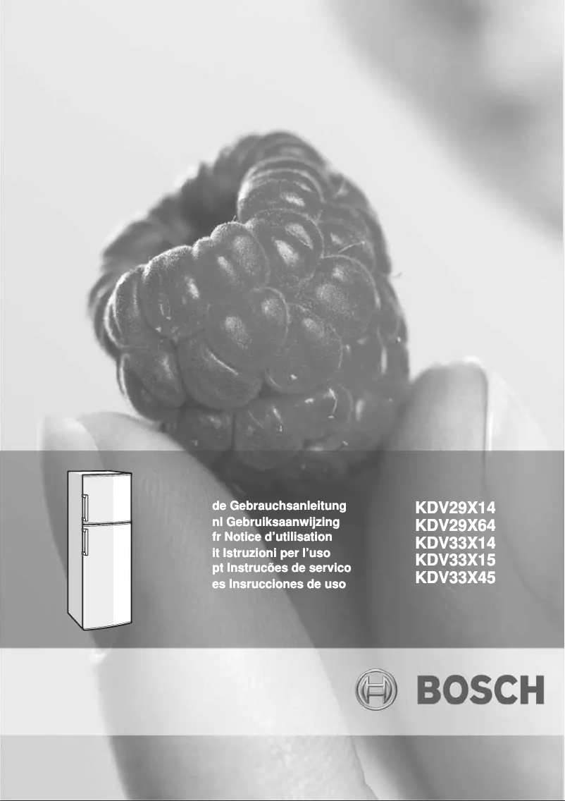 Page n°1 - Manuel utilisateur Bosch KDV29X64