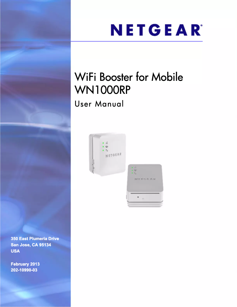 Image de la première page du manuel de l'appareil WN1000RP