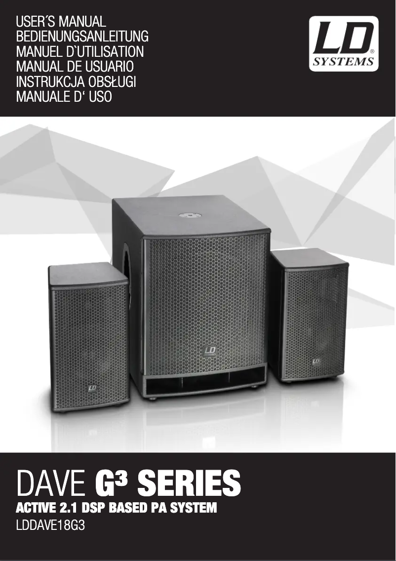 Image de la première page du manuel de l'appareil DAVE 18 G3