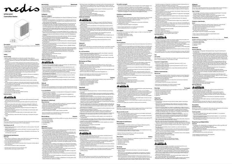 Page n°1 - Manuel utilisateur Nedis HTFA12CGY