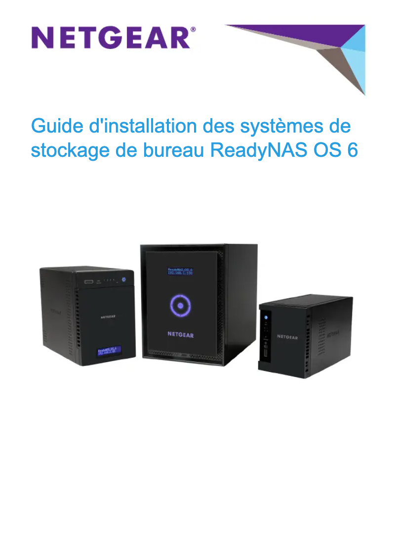 Page 1 de la notice Guide d'installation Netgear ReadyNAS R422X63E