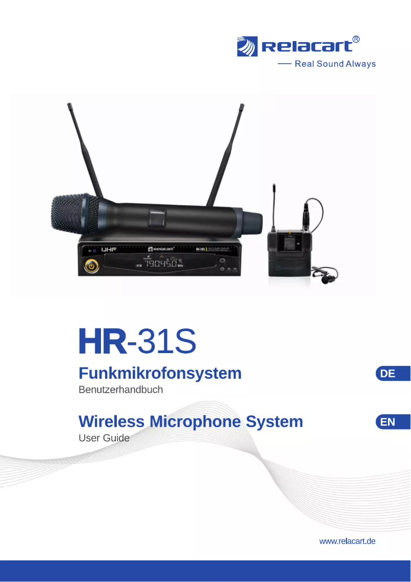 Page n°1 - Manuel utilisateur Relacart U485