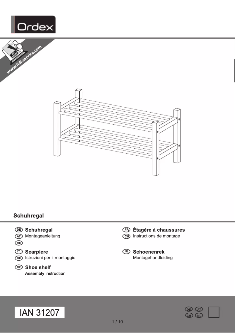 Page n°1 - Manuel utilisateur Ordex IAN 31207