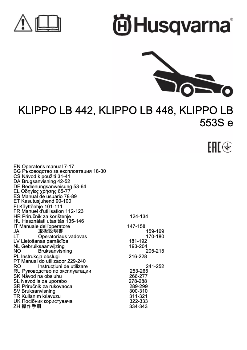 Image de la première page du manuel de l'appareil LB 553S