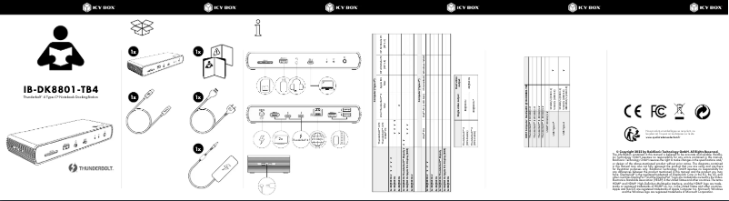 Page n°1 - Manuel utilisateur Icy Box IB-DK8801-TB4