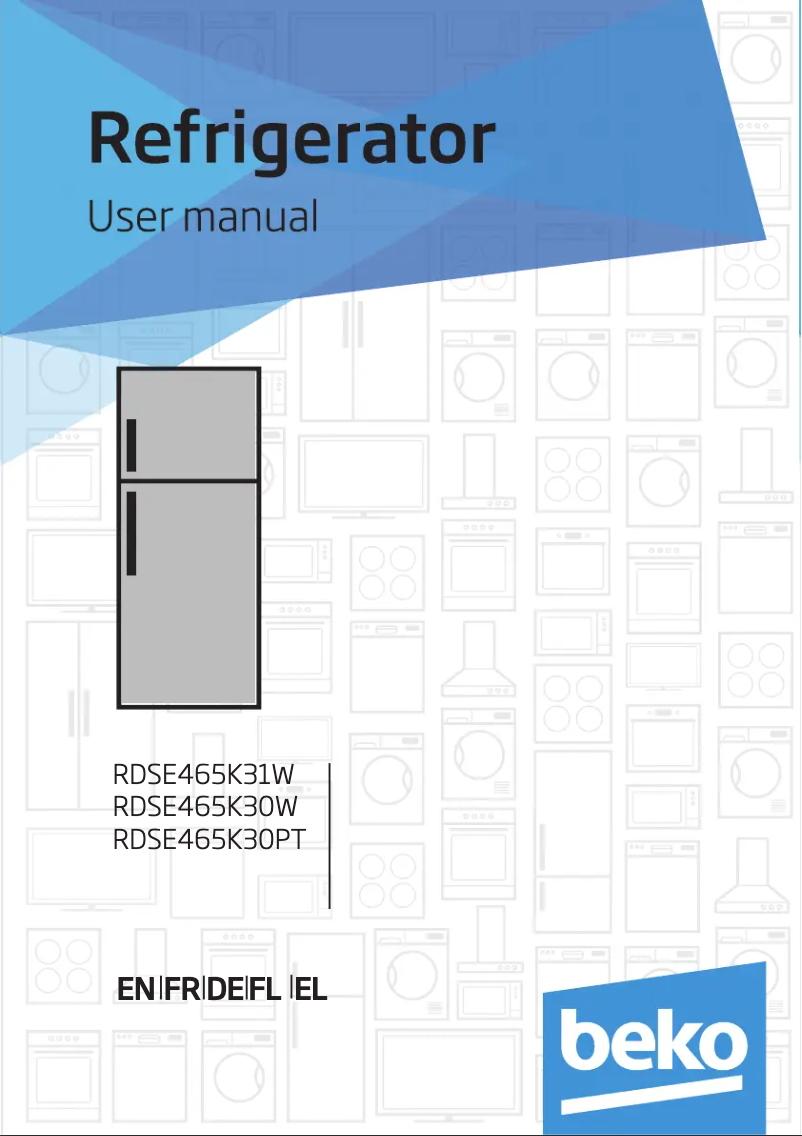 Page 1 de la notice Manuel utilisateur Beko RDSE465K30PT