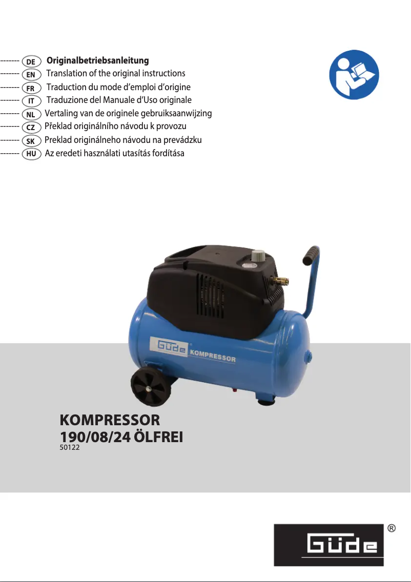 Page 1 de la notice Manuel utilisateur Güde 190/08/24