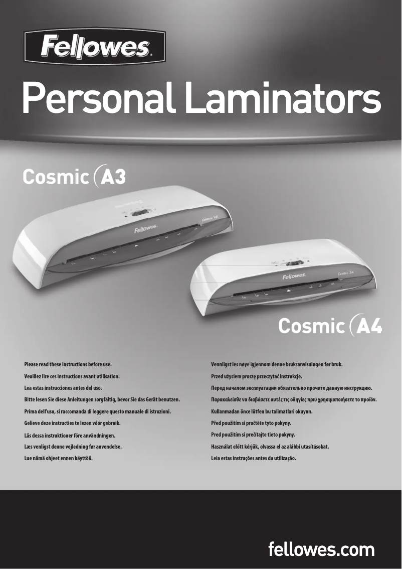 Page n°1 - Manuel utilisateur Fellowes Cosmic A3