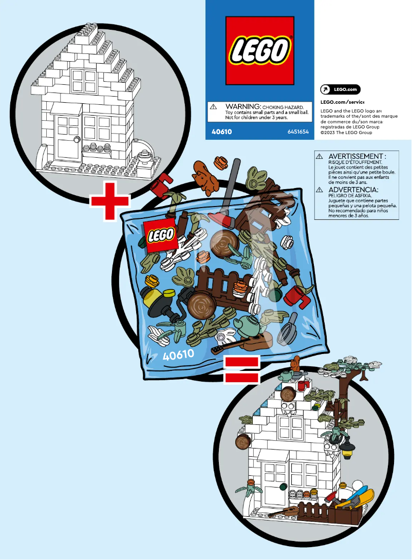 Page 1 de la notice Manuel utilisateur Lego Winter Fun VIP Add-On Pack 40610