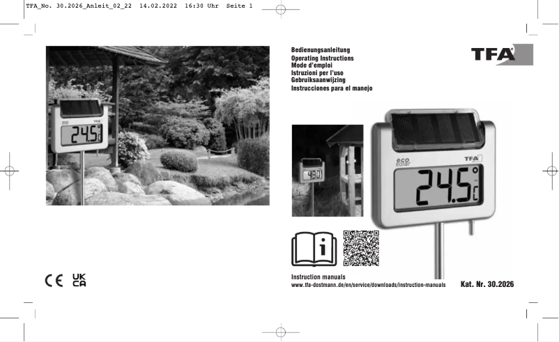 Page n°1 - Manuel utilisateur TFA Avenue 30.2026