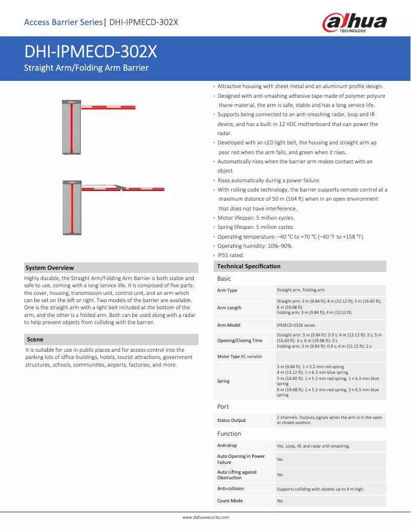 Page n°1 - Manuel utilisateur Dahua Technology IPMECD-302X
