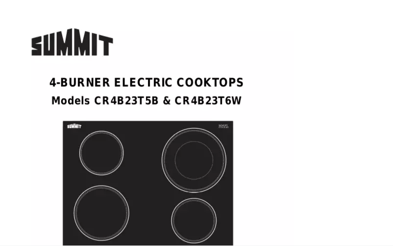 Page 1 de la notice Manuel utilisateur Summit CR4B23T6W