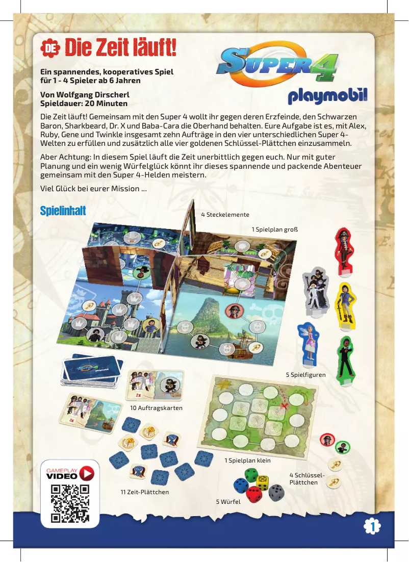 Page n°1 - Manuel utilisateur Schmidt Playmobil Super 4
