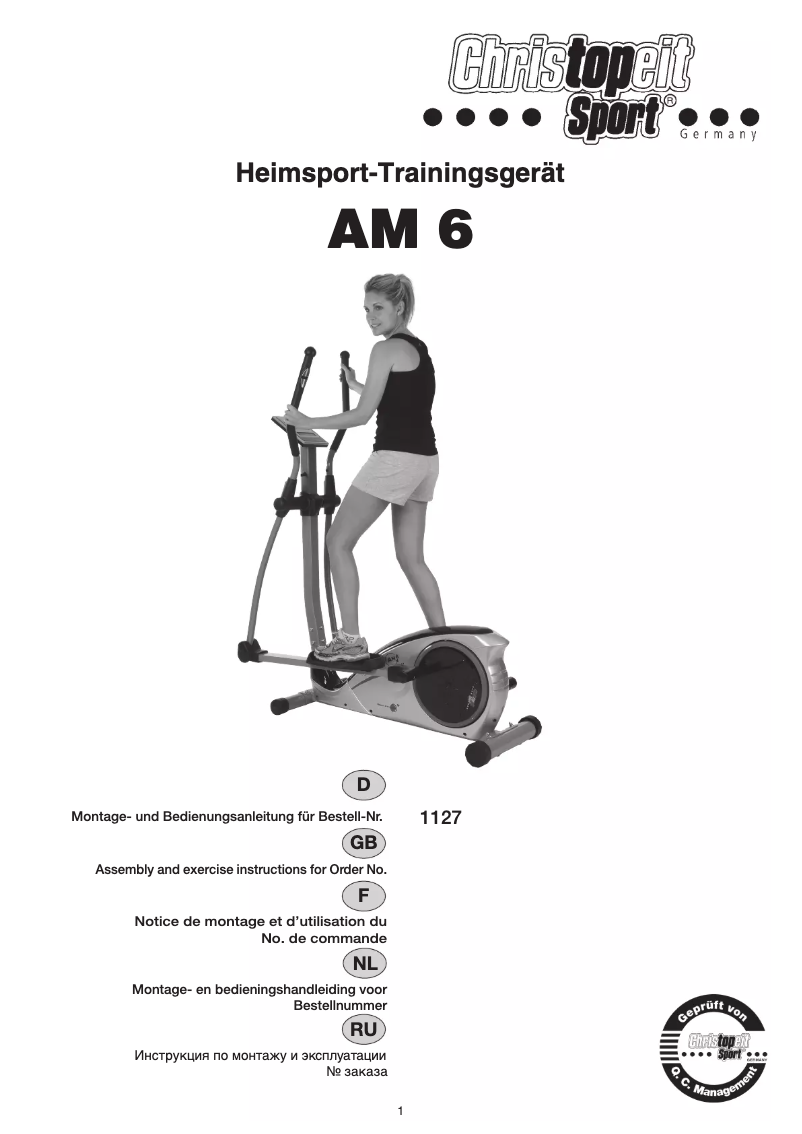 Page n°1 - Manuel utilisateur Christopeit AM 6