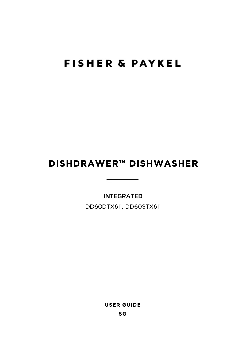 Page 1 de la notice Manuel utilisateur Fisher & Paykel DD60DTX6I1