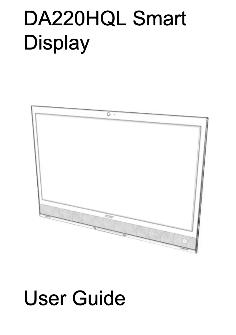 Page n°1 - Manuel utilisateur Acer DA220HQL