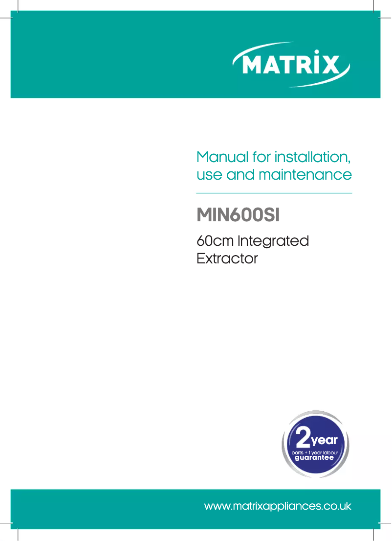 Page 1 de la notice Manuel utilisateur Matrix MIN600SI