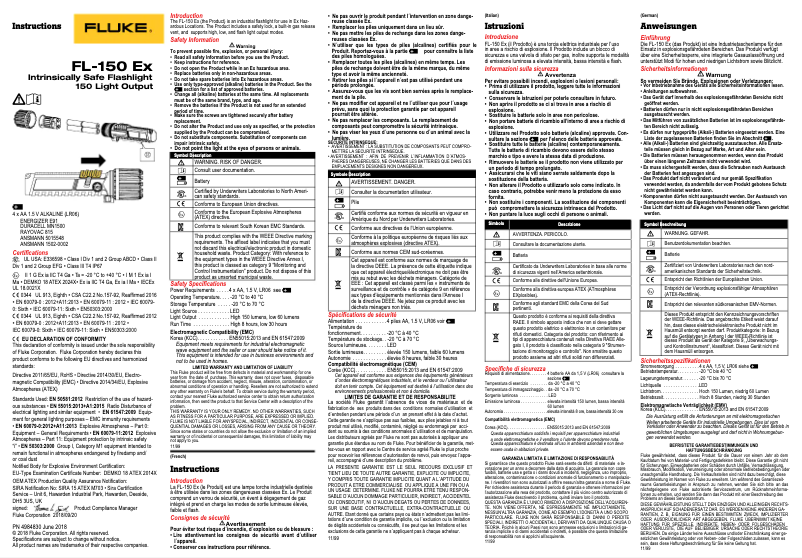 Image de la première page du manuel de l'appareil FL-150 EX