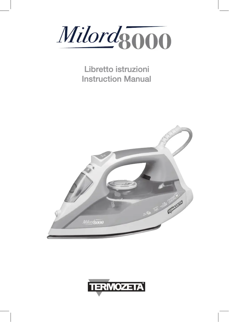 Page 1 de la notice Manuel utilisateur Termozeta Milord 8000