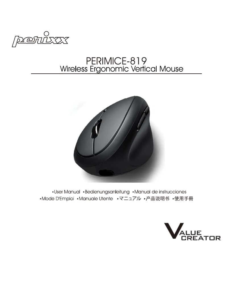 Page n°1 - Manuel utilisateur Perixx PERIMICE-819