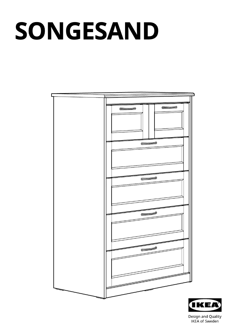 Page 1 de la notice Manuel utilisateur Ikea SONGESAND 205.758.03