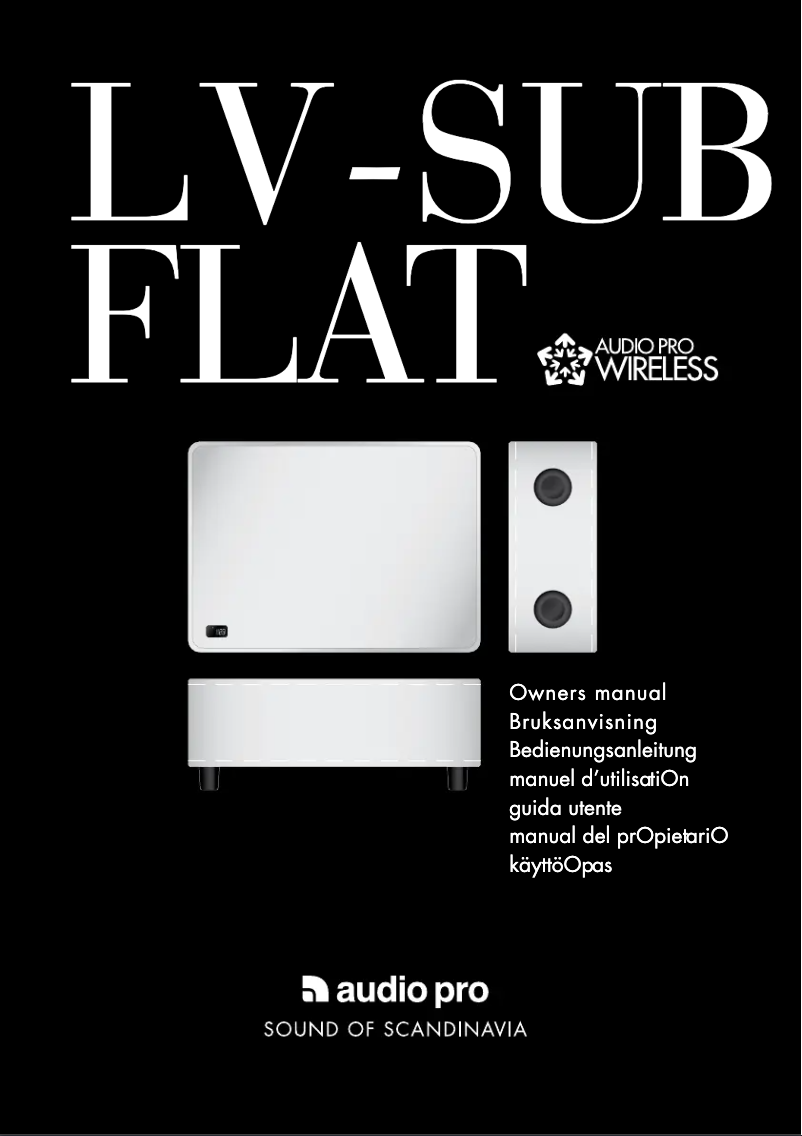 Page 1 de la notice Manuel utilisateur Audio Pro Living LV-SUB flat