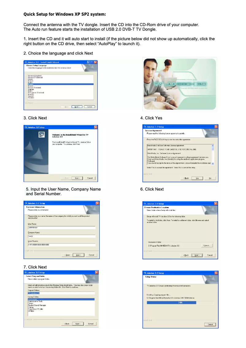 Image de la première page du manuel de l'appareil DVB-T Receiver