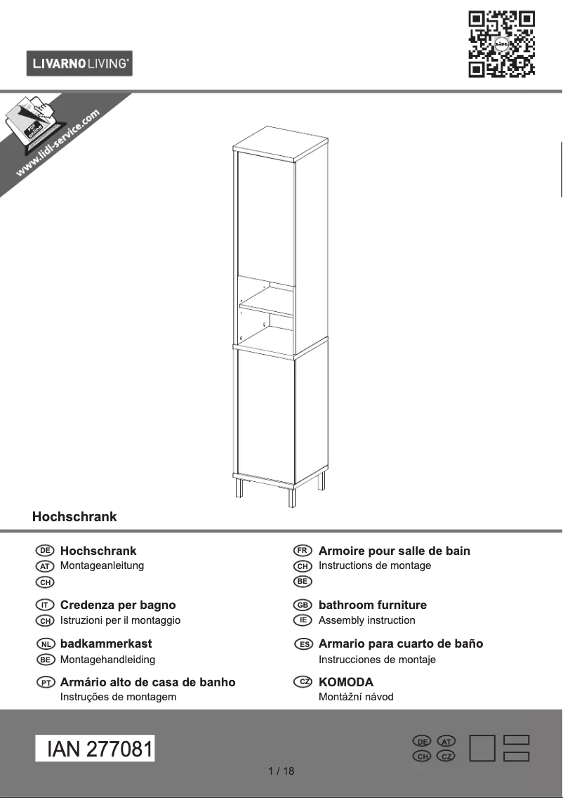 Page 1 de la notice Manuel utilisateur Livarno Lux IAN 277081