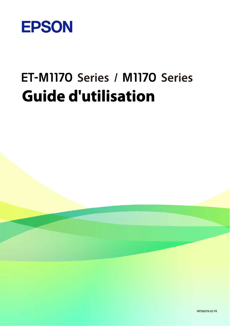 Image de la première page du manuel de l'appareil EcoTank ET-M1170