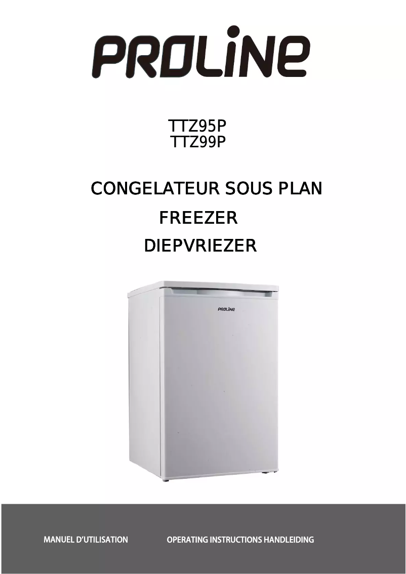 Page 1 de la notice Manuel utilisateur Proline TTZ99P