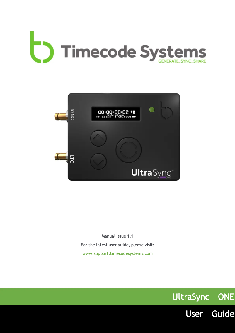 Page n°1 - Manuel utilisateur Atomos UltraSyncOne