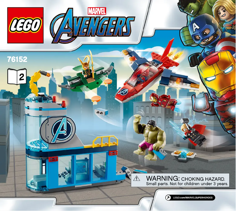 Page 1 de la notice Manuel utilisateur Lego Marvel Avengers 76152