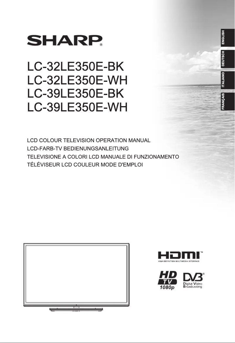 Image de la première page du manuel de l'appareil LC32LE350