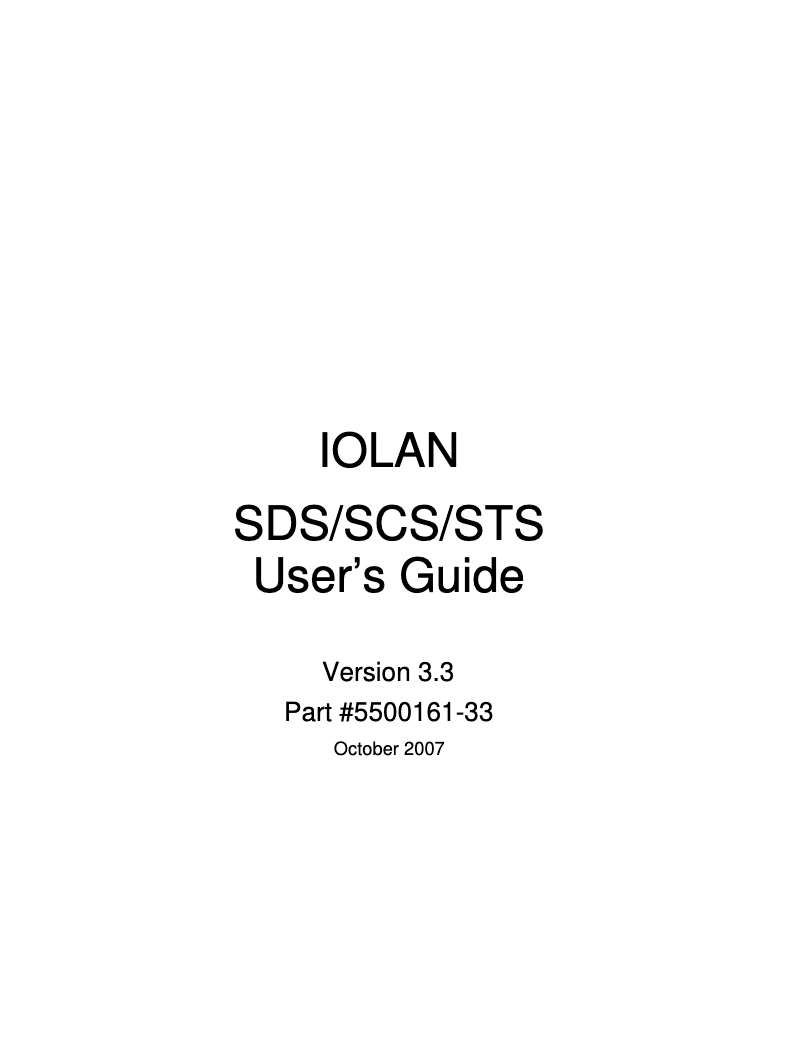Página 1 del manual Manual de usuario Perle IOLAN SCS16
